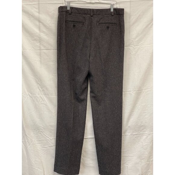 Charter Club Womens Charcoal Gray Speckled Straight Leg Pants Size 12 Flat Front - Picture 2 of 9